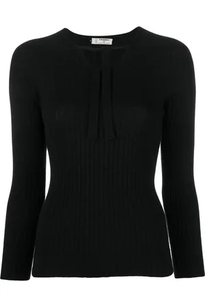 CHANEL Top de cachemira con moño 1990