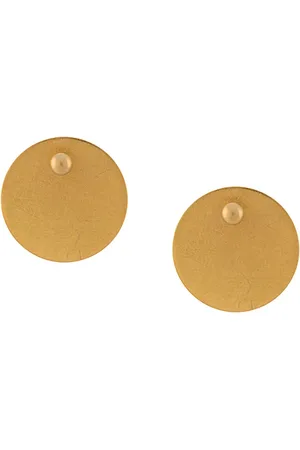 HSU JEWELLERY LONDON Aretes de disco con acabado cepillado