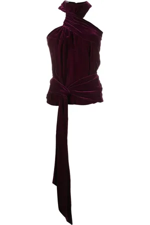 Stella McCartney Top de terciopelo con cuello halter