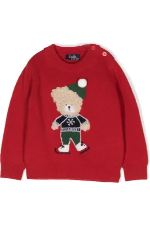 Il gufo Suéter con logo en intarsia