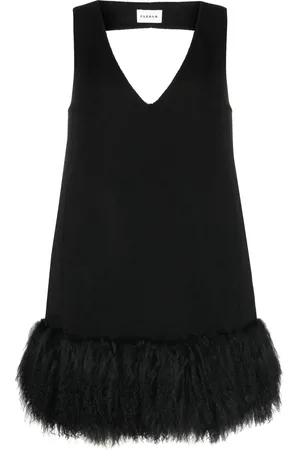 P.A.R.O.S.H. Vestido corto con dobladillo de lana