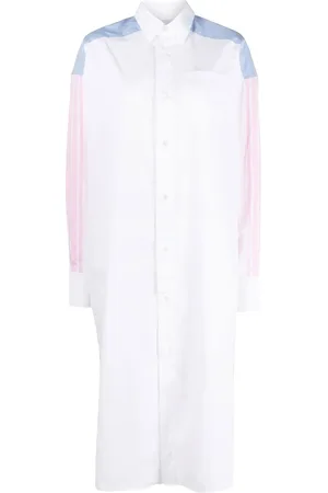 Maison Kitsuné Vestido camisero con diseño color block
