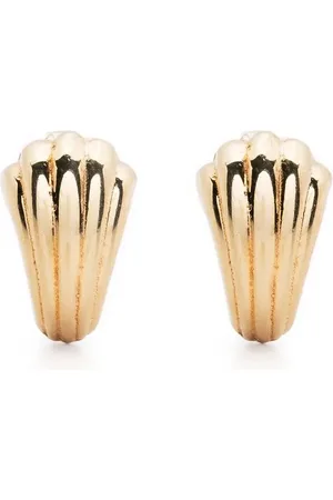 Dior Aretes de clip en forma de concha de mar pre-owned
