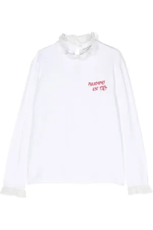 PHILOSOPHY DI LORENZO SERAFINI Playera con volantes en el cuello