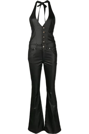 Retrofete Jumpsuit largo Cynthia con cuello halter