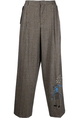 Etudes Pantalones anchos con estampado gráfico