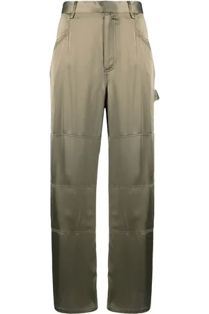 DION LEE Pantalones de satén rectos