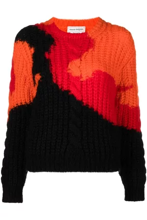 Alexander McQueen Suéter tejido con diseño color block