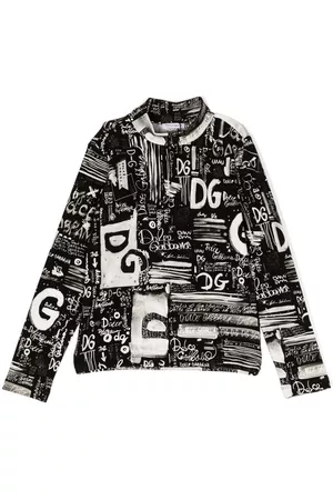 Dolce & Gabbana Niña y chica adolescente Tops - Top con logo estampado y cuello falso