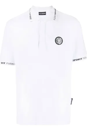 Philipp Plein Playera tipo polo con parche del logo