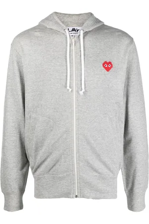 Comme des Garçons Hoodie con cierre y parche del logo