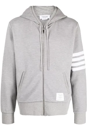 Thom Browne Hoodie con parche del logo y cierre