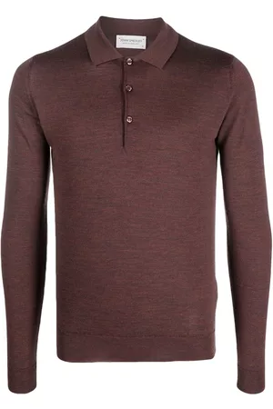 JOHN SMEDLEY Playera tipo polo con botones en la parte delantera