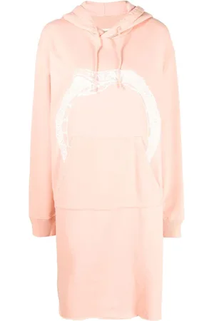 Maison Margiela Vestido con capucha y estampado gráfico