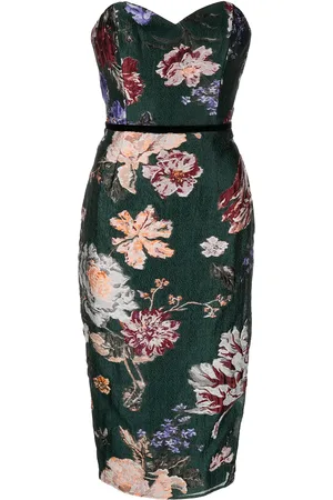 Marchesa Notte Vestido con estampado floral