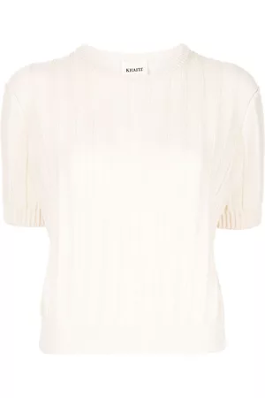 Khaite Playera corta tejido de ochos