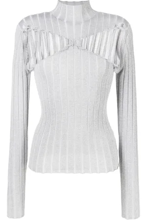 DION LEE Suéter tejido con detalle trenzado
