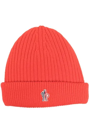 Moncler Gorro tejido de canalé con parche del logo