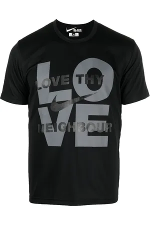Comme des Garçons Playera con eslogan Love Thy Neighbor