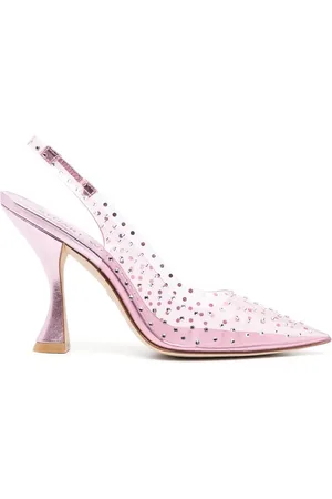 Stuart Weitzman Zapatillas transparentes con detalles de cristal