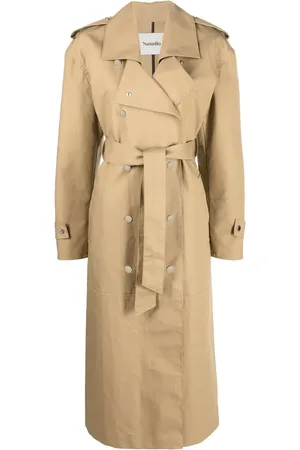 Nanushka Gabardina oversize con cinturón