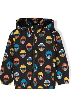 Stella McCartney Chamarra con capucha y casco estampado