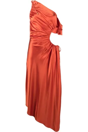 Cult Gaia Vestido fruncido con un hombro descubierto