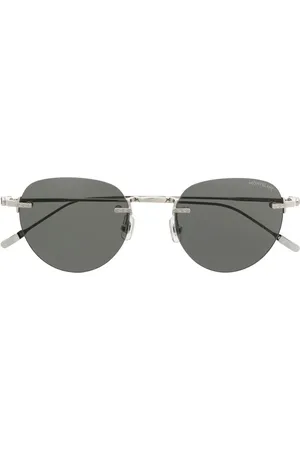 Montblanc Lentes de sol con armazón redonda
