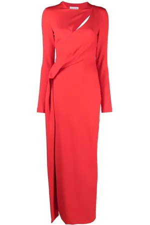 Alexander McQueen Vestido de fiesta con detalle de aberturas