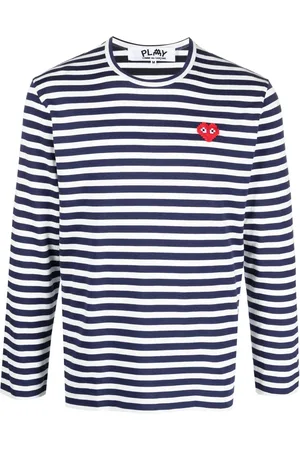 Comme des Garçons Playera con motivo a rayas