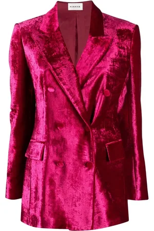 P.A.R.O.S.H. Blazer de terciopelo con doble botonadura