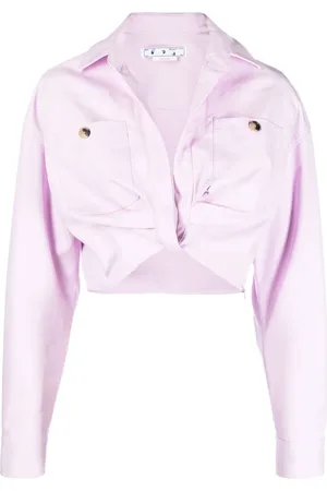 OFF-WHITE Chamarra corta con detalle retorcido