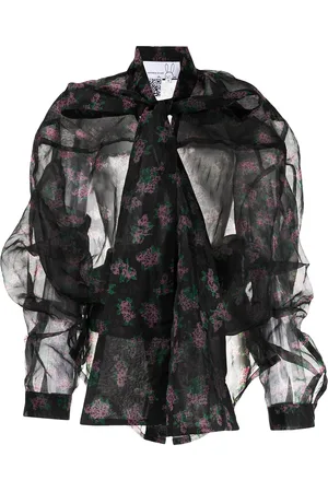 Natasha Zinko Camisa Pixel Flower deconstruida