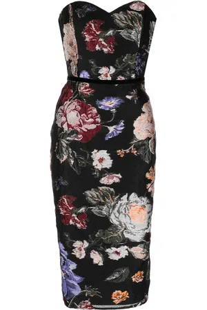 Marchesa Notte Vestido con estampado floral