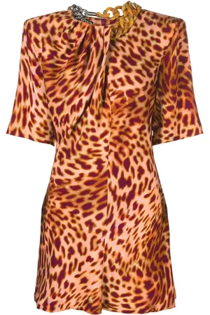 Stella McCartney Vestido corto con estampado de leopardo