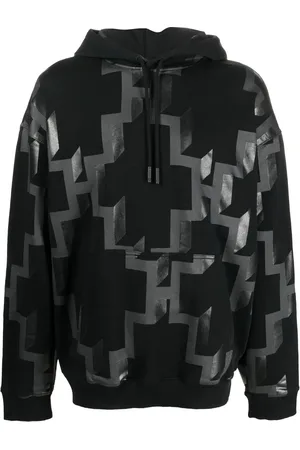 MARCELO BURLON Hoodie con estampado geométrico
