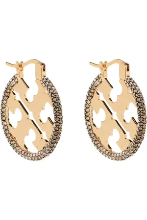 Tory Burch Aretes redondos con logo