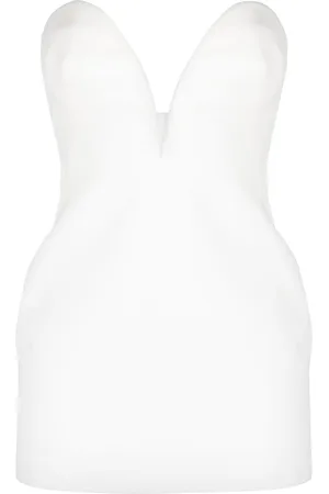 Monot Vestido corto con diseño strapless en escote de corazón
