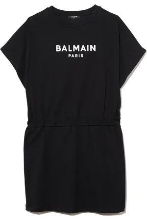 Balmain Vestido con logo estampado