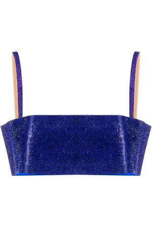 Nué Notes Top corto con apliques de strass