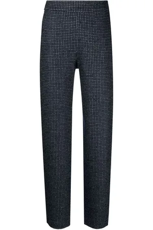 Emporio Armani Pantalones anchos con estampado de cuadros