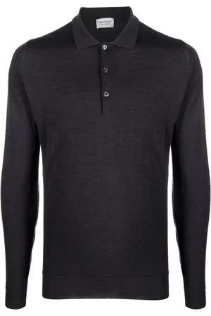 JOHN SMEDLEY Playera tipo polo con botones en la parte delantera