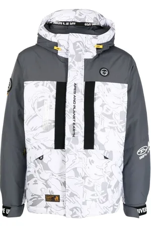 A Bathing Ape Chamarra con capucha y parche del logo