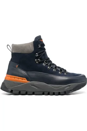 santoni Botas de montaña con agujetas a panales