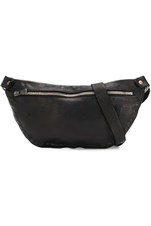 GUIDI Cangurera con efecto craquelado