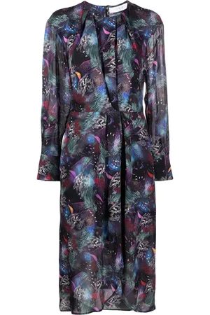 IRO Vestido midi con estampado gráfico
