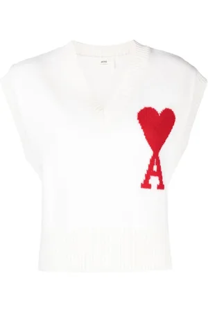 Ami Camiseta tejida con logo en intarsia