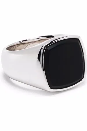 TOM WOOD Anillo Cushion Black Onyx