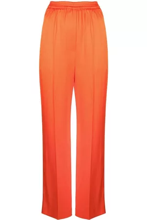Nanushka Pantalones anchos con efecto satinado