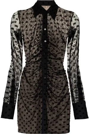 MISBHV Vestido camisero corto fruncido